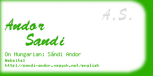 andor sandi business card